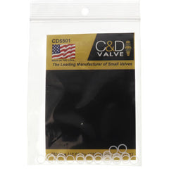 C&D Valve CD5501/25 Teflon O-Rings for M Series Valves Pack of 25