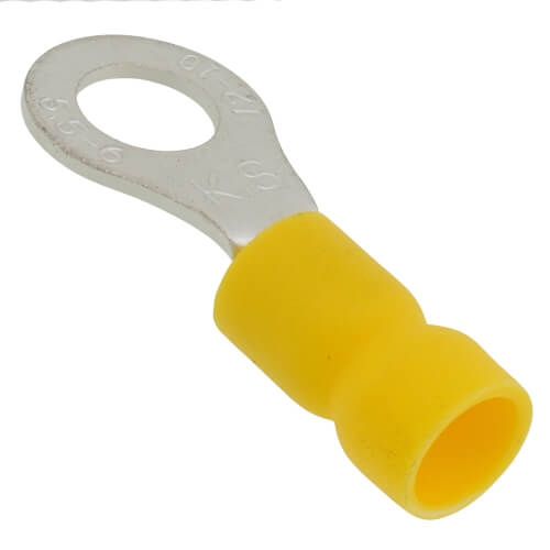 DIVERSITECH DiversiTech 6253LX Insulated Solderless Closed Ring Terminal 12-10 AWG 1/4 Stud 50 Pack