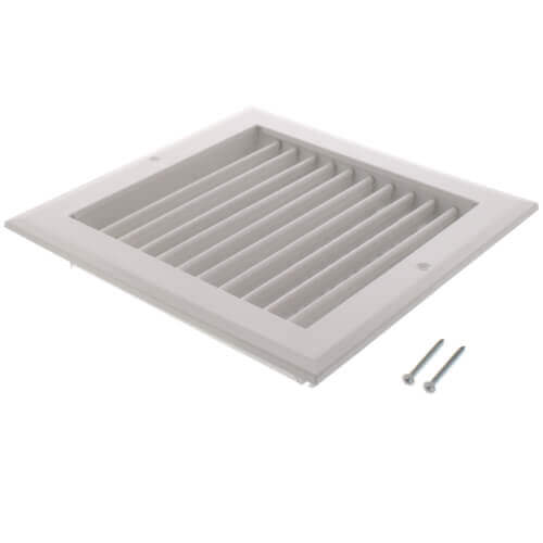 HART & COOLEY Hart & Cooley 26815 8 x 8 Wall Opening Size White Sidewall/Ceiling Register A618MS Series