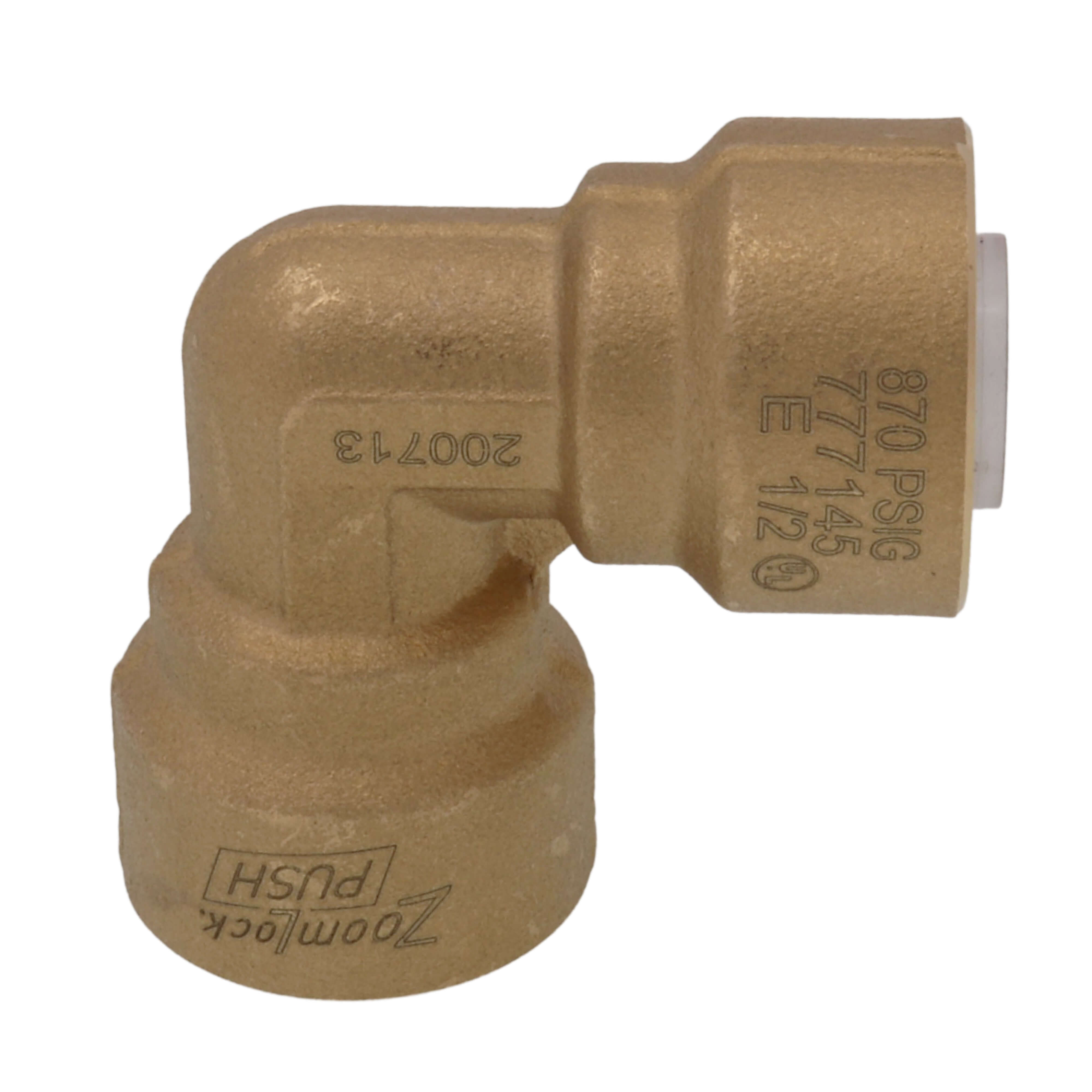 PARKER Parker Hannifin 777145 1/2 ZoomLock PUSH Removable 90-Degree Elbow PZKPR-90E8