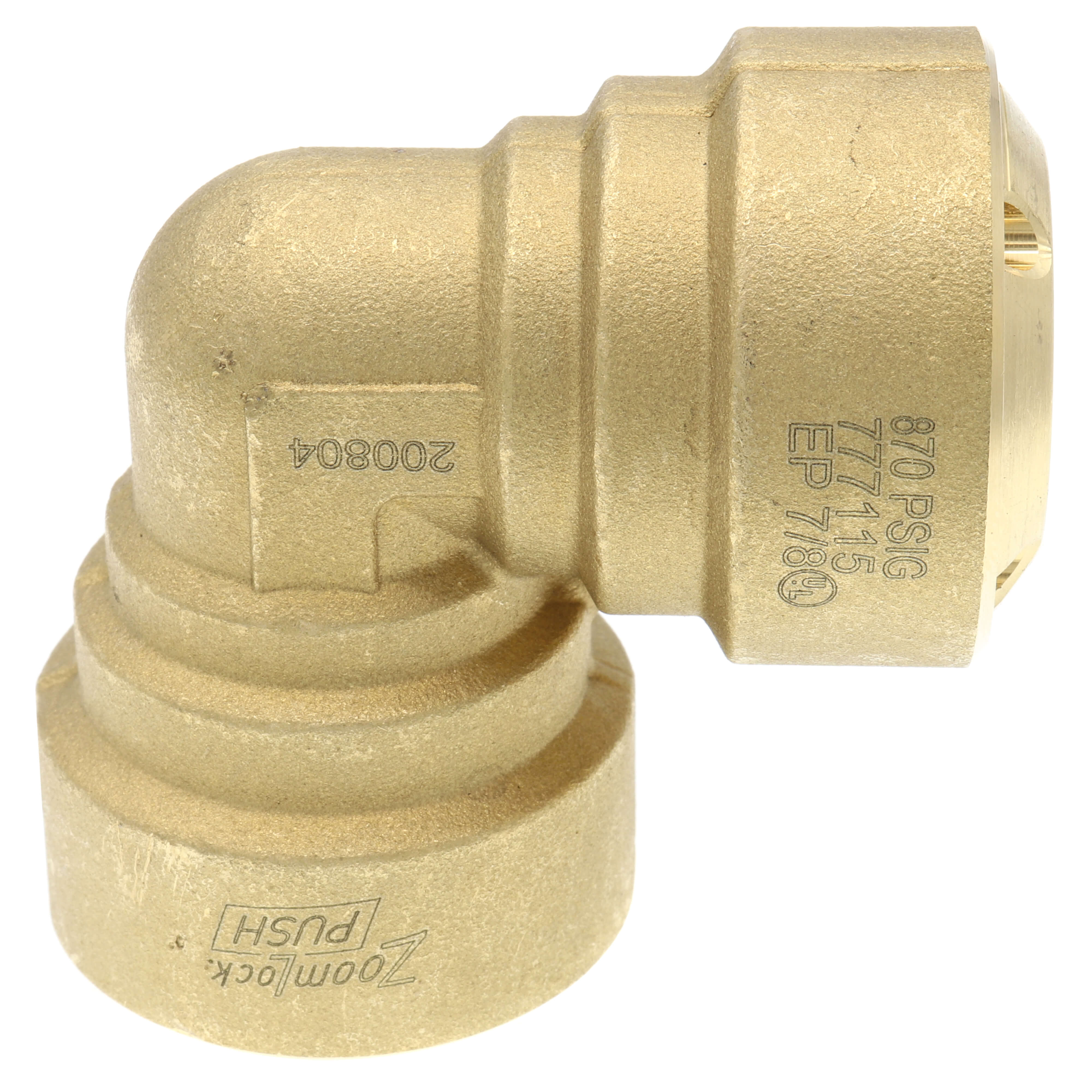 PARKER Parker Hannifin 777115 7/8 ZoomLock PUSH R410A Optimized 90-Degree Elbow PZKP-90E14-HNBR