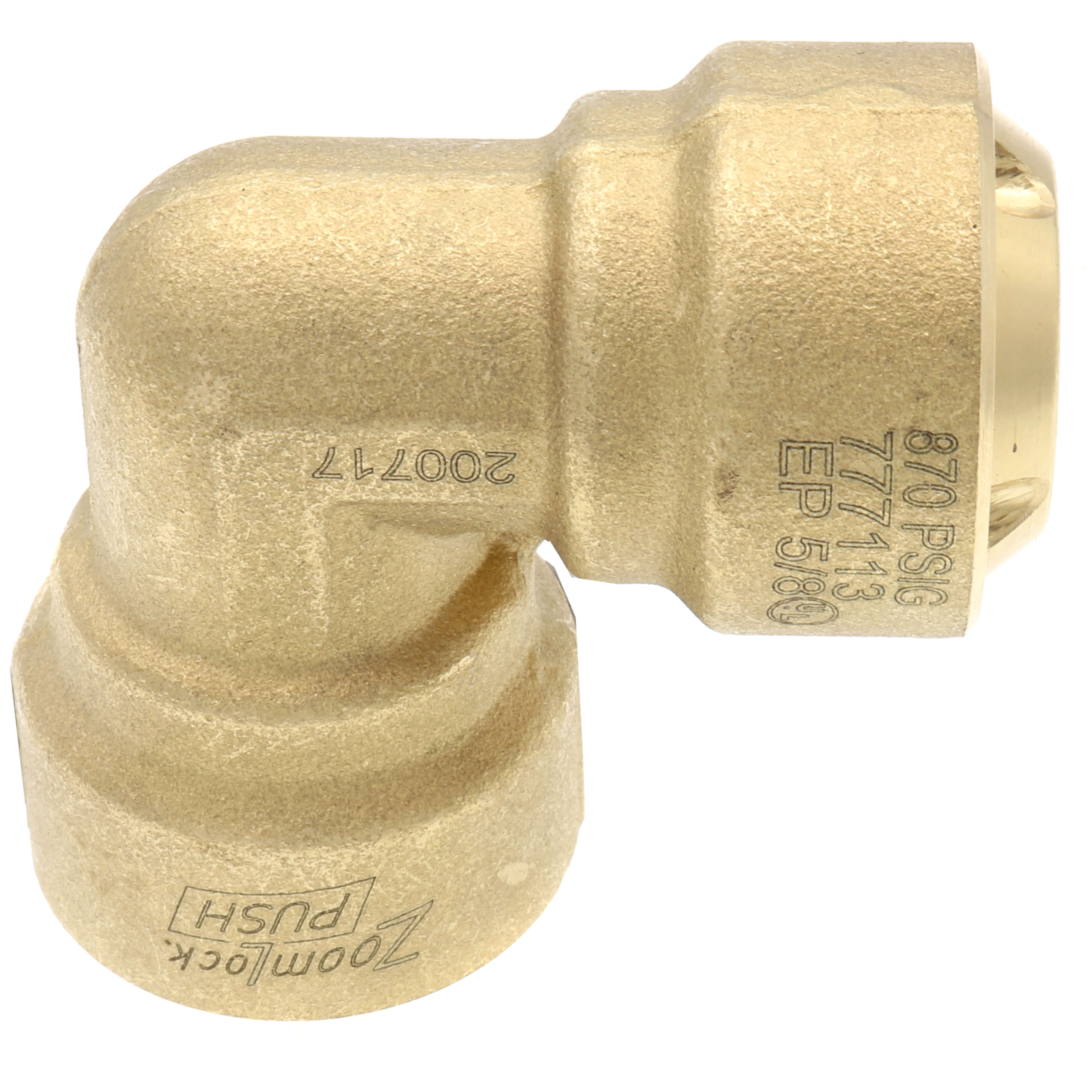 PARKER Parker Hannifin 777113 5/8 ZoomLock PUSH R410A Optimized 90-Degree Elbow PZKP-90E10-HNBR