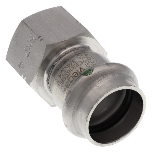 VIEGA Viega 80090 3/4 Female ProPress 316 Stainless Steel Adapter