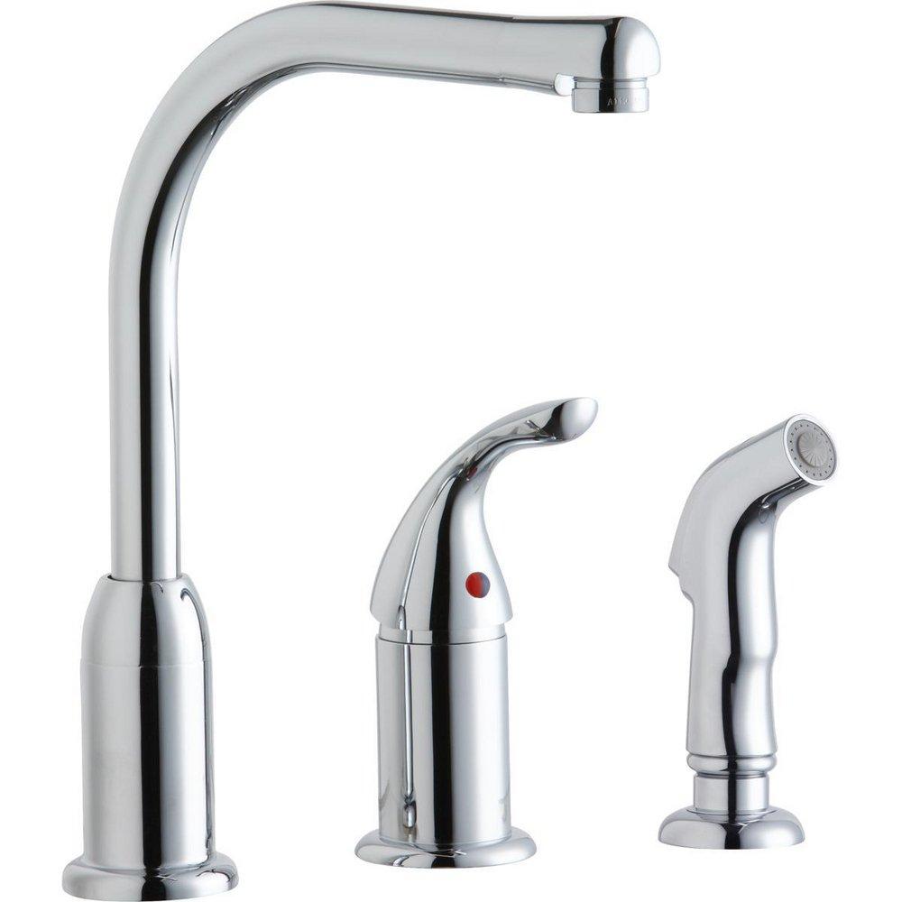 ELKAY Elkay LK3001CR Everyday Single Handle Kitchen Faucet with Side Spray in Polished Chrome
