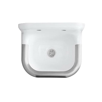 KOHLER Kohler K-6714-0 Bannon Single-Bowl Cast Iron Service Sink 22-1/4 in x 18-1/4 in White