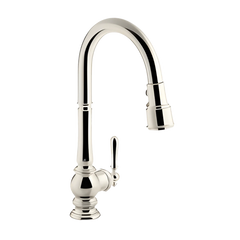 KOHLER Kohler K-99259-SN Artifacts Deck Mount Pull-Down Kitchen Sink Faucet, 1.5 gpm