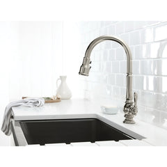 KOHLER Kohler K-99259-SN Artifacts Deck Mount Pull-Down Kitchen Sink Faucet, 1.5 gpm