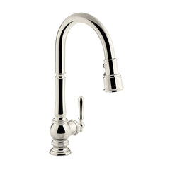 KOHLER Kohler K-99259-SN Artifacts Deck Mount Pull-Down Kitchen Sink Faucet, 1.5 gpm