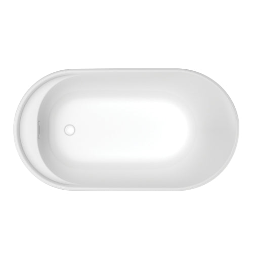 MAAX MAAX 106997-000-002 Maax Finlay 58 inch x 32 inch x 27 inch Acrylx Freestanding Soaking Bathtub, End Drain, White