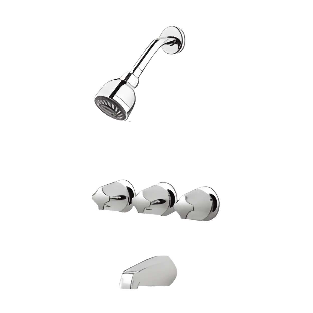 PFISTER Pfister LG01-3110 Pfirst Series Three Handle Multi Function Bathtub Shower Faucet 1.8 gpm