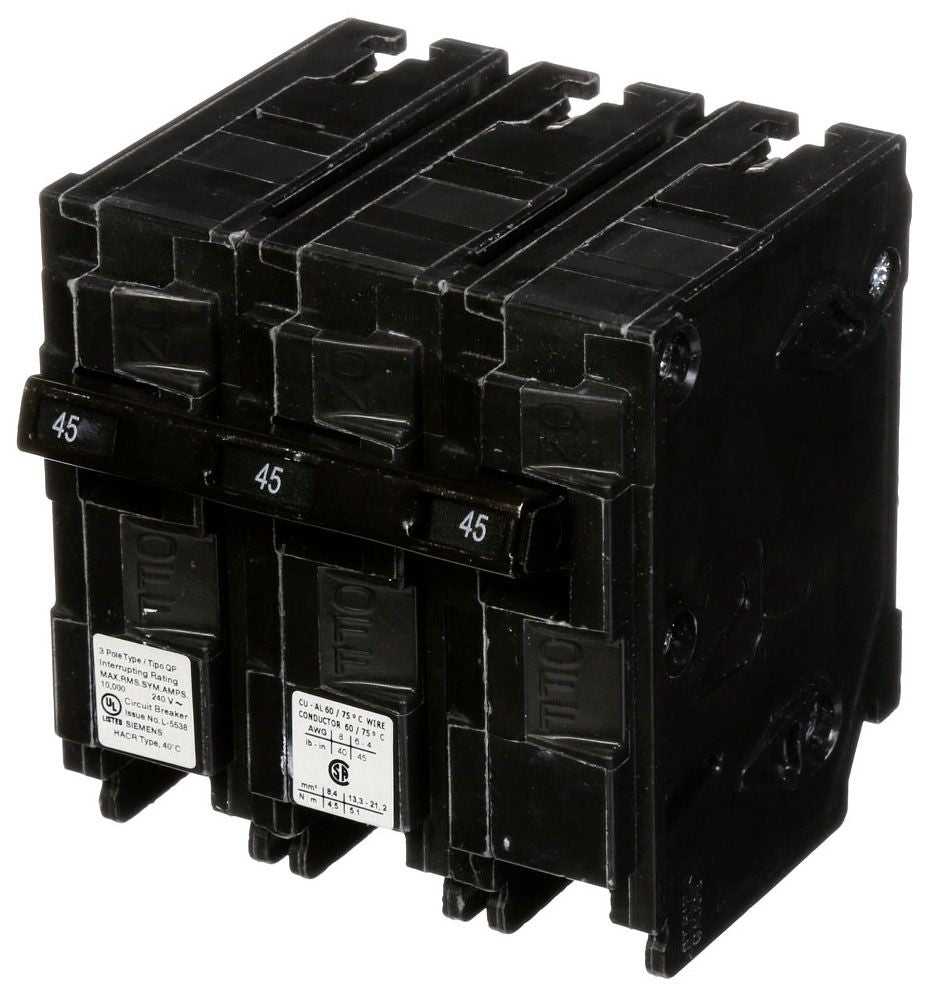 SIEMENS Siemens Q345 Circuit Breaker 45 Amp 3-Pole 240 Volt
