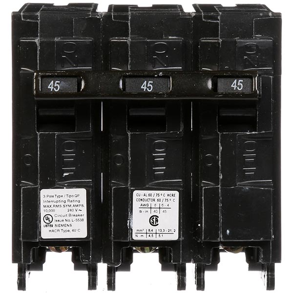 SIEMENS Siemens Q345 Circuit Breaker 45 Amp 3-Pole 240 Volt
