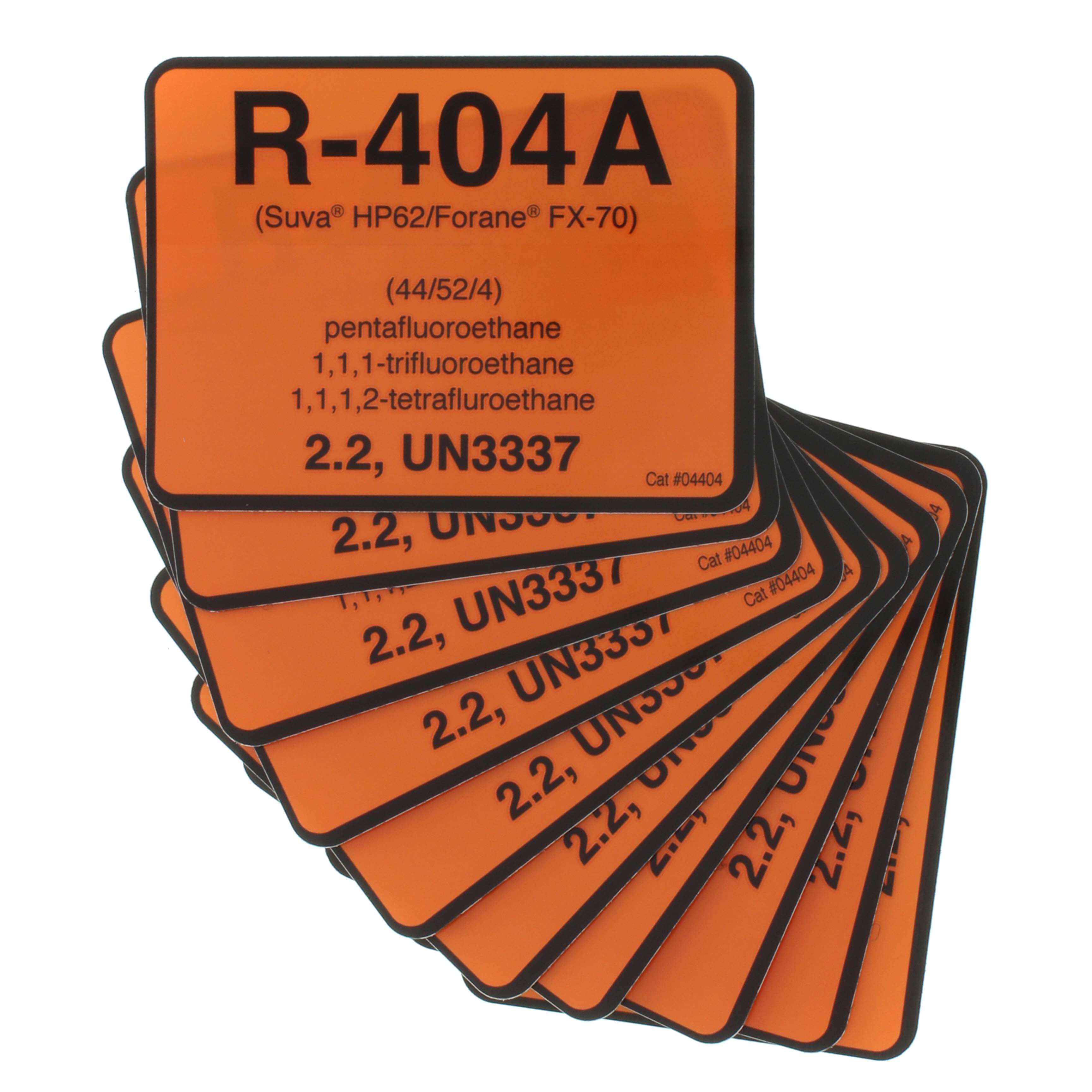 DIVERSITECH Diversitech 04404 Refrigerant Label R404A 10/PK