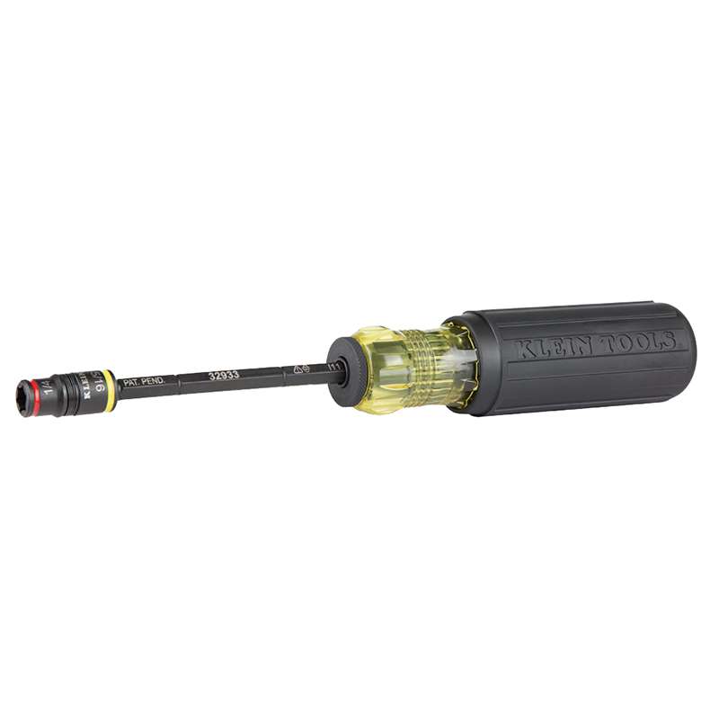 KLEIN TOOLS Klein Tools 32910 Impact Flip Socket Set, 7-in-1 includes 3 Flip Sockets, 1/4 Bit Holding Feature & Quick-Connect Handle