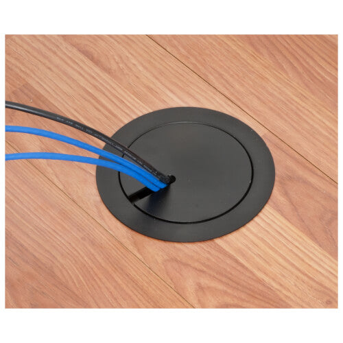 ARLINGTON Arlington FLBR5420BL Floor Box Kit, 1-Gang, 2 LV Ports, Black