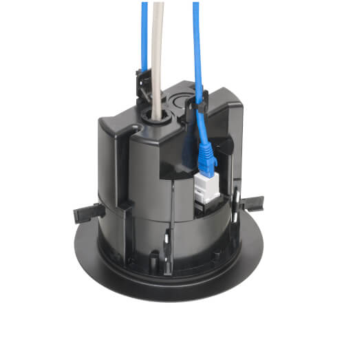 ARLINGTON Arlington FLBR5420BL Floor Box Kit, 1-Gang, 2 LV Ports, Black