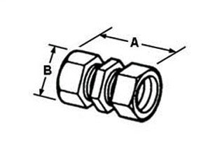 BRIDGEPORT Bridgeport 268-DC EMT Zinc Die Cast Compression Coupling 3-1/2 Inch