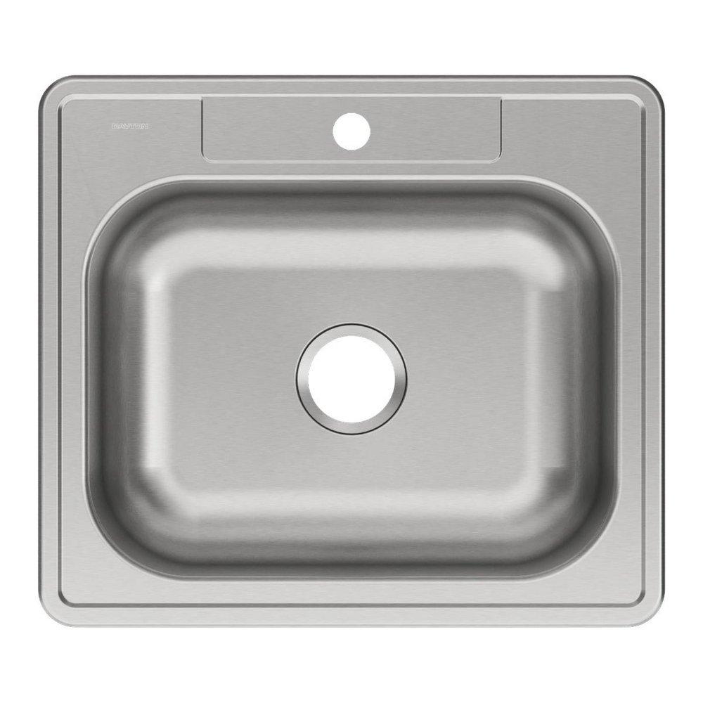 DAYTON Dayton DSE125221 Dayton Elite 25 x 22 in. 1 Hole Stainless Steel Single Bowl Drop-in Kitchen Sink in Elite Satin