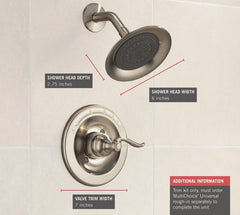 DELTA FAUCET Delta Faucet BT14296-SS Windemere Shower Trim 14 6 Inch Universal Rough-In Valve