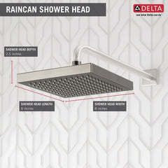 DELTA FAUCET Delta Faucet RP50841SS Universal Showering Components Single-Setting Raincan Shower Head