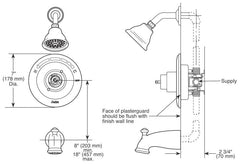 DELTA FAUCET Delta Faucet T14478-LHP Tub and Shower Trim without Handle