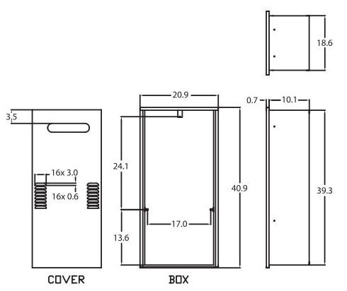 NORITZ Noritz RB-900-1 Recess Box for NRC1111, NRC98, NCC1991