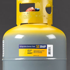 YELLOW JACKET Ritchie Engineering 95007 50 Lb, 400 PSI, 3/4 Plug, Gray/Yellow, Refrigerant Recovery Cylinder