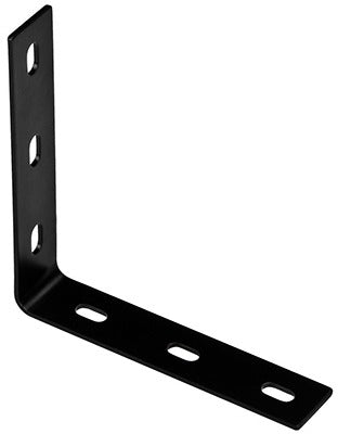 NATIONAL HARDWARE National Mfg N351-465 Corner Brace 7.1 in Black Steel 5 Pack