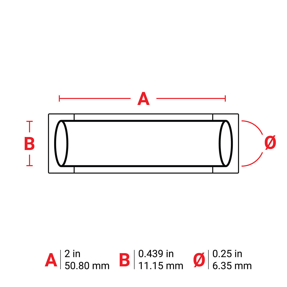 BRADY Brady PS-250-2-WT Sleeve 0.25 in Dia x 2 in W Replacement MPN