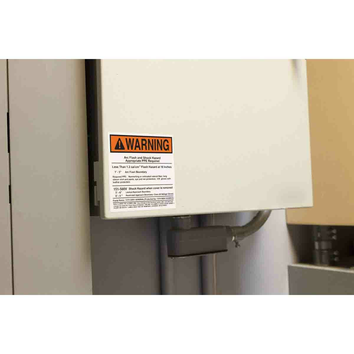BRADY Brady B30-25-595-ANSIWA Label WARNING Vinyl 4 in x 6 in 175/RL