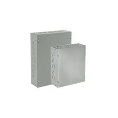 NVENT HOFFMAN ASE8X8X6 Pull/Junction Box, Screw-Cover, Type 1, 8H x 8W x 6D, Steel, with knockouts