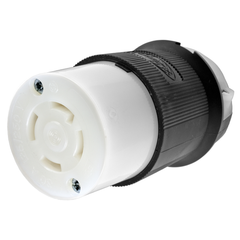 HUBBELL Hubbell HBL2713 30A 125/250V AC Twist-Lock Insulgrip Black & White Nylon Connector Body