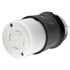 HUBBELL Hubbell HBL2713 30A 125/250V AC Twist-Lock Insulgrip Black & White Nylon Connector Body