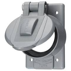 HUBBELL Hubbell Wiring Device-Kellems HBL7774WO Twist-Lock Weatherproof Cover for 50A Single Flush Receptacle