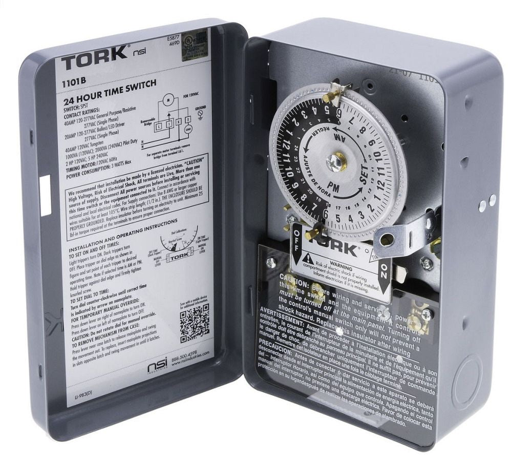 NSI INDUSTRIES NSI INDUSTRIES 1101B 24 Hour Time Switch 40A 120V SPST Indoor