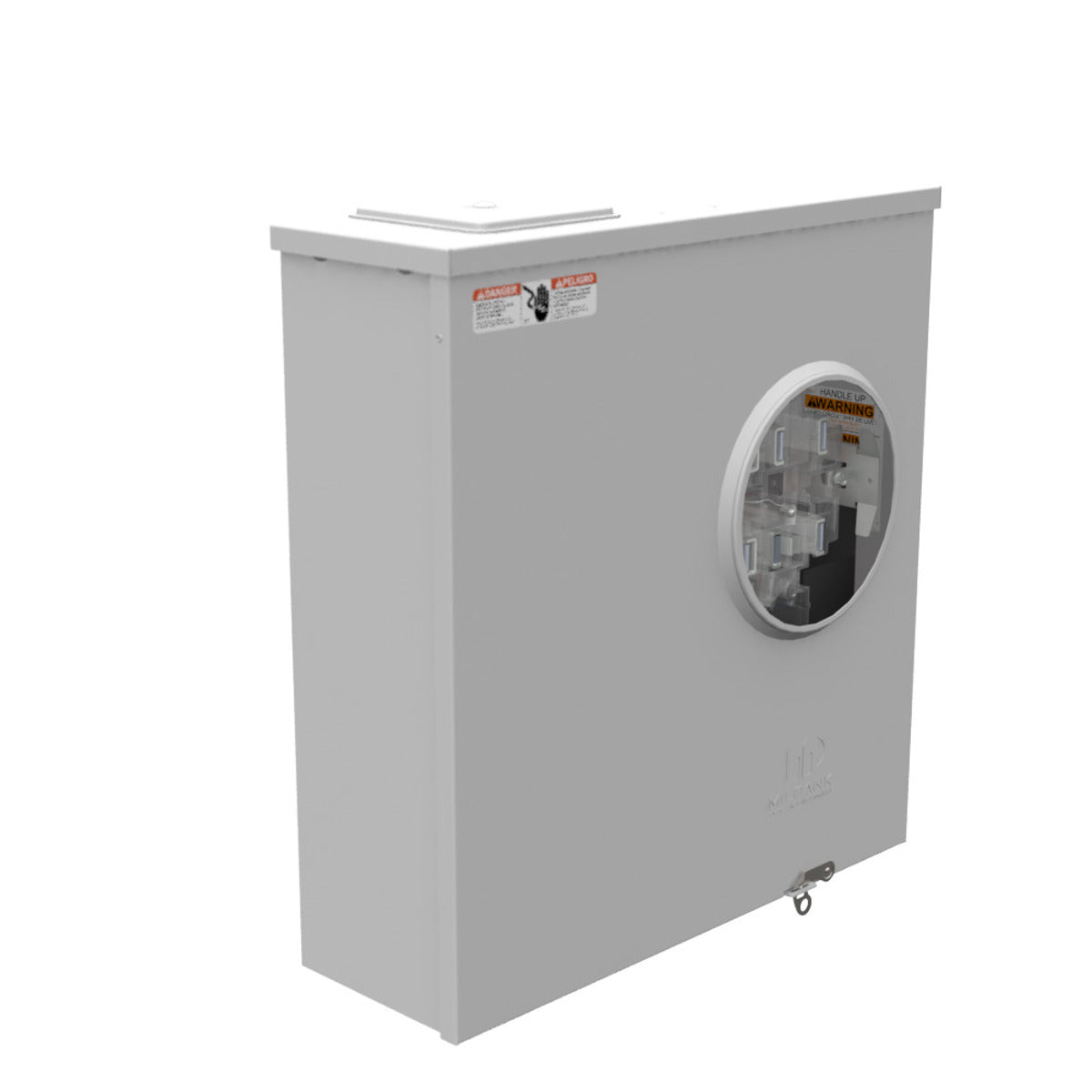MILBANK Milbank U4184-X Single Position Meter Socket 200 Amp 3 Phase Ringless Lever 7 Term OH and UG with Side Wireway 600V