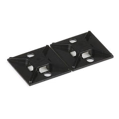 Panduit ABM2S-AT-C0 1 1 Adhesive Cable Tie Mount, ABS Plastic, 100-Pack, Black