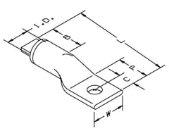 Scotchlok 31036 1-Hole Corrosion-Resistant Compression Lug 35 kV 2/0 AWG Copper Conductor