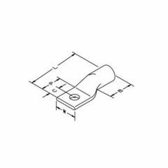 Scotchlok 31036 1-Hole Corrosion-Resistant Compression Lug 35 kV 2/0 AWG Copper Conductor