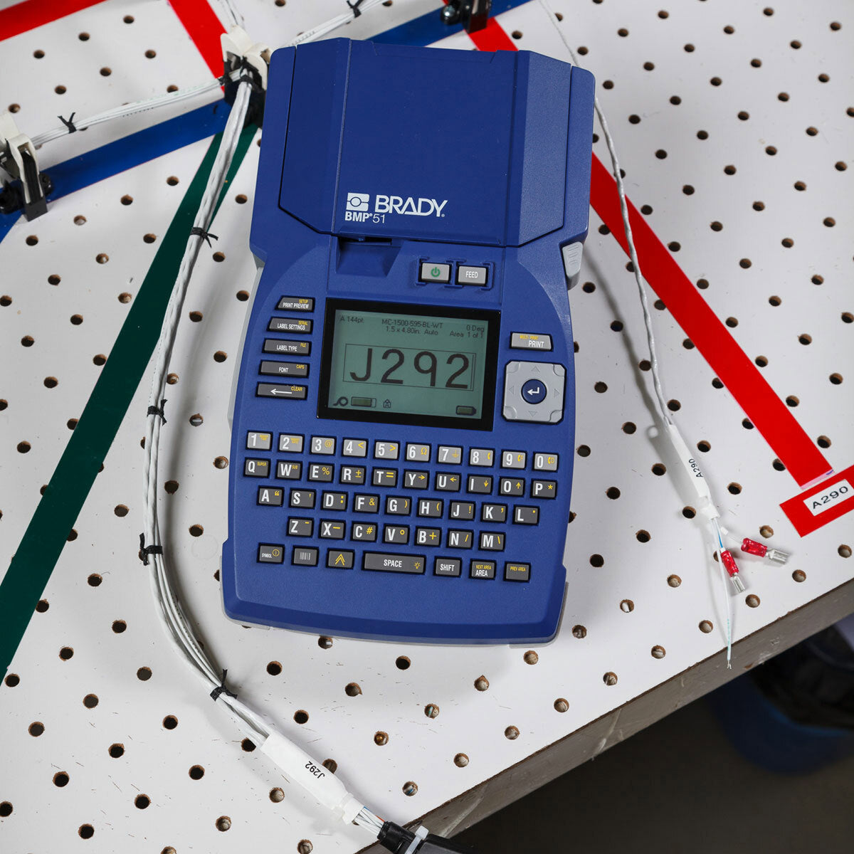 BRADY Brady BMP51 BMP®51 Label Printer, Thermal Transfer Print, 1.44 in W Tape, Rechargeable Lithium-Ion Battery/Optional AA Battery