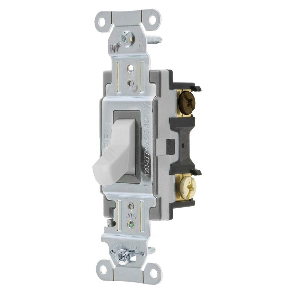HUBBELL Hubbell Wiring Device-Kellems CS320W Toggle Switch 20A 120/277V 3Way White
