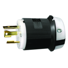 HUBBELL Hubbell HBL2621 30A 250V Twist-Lock Insulgrip Black Nylon Plug Straight