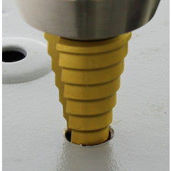 IDEAL Ideal 35-512 Step Drill Bit, Double Fluted, 9-Hole, 1/16 Increment, 3/8 Diameter x 1 Length Shank, 1/4 to 3/4 Drill Diameter