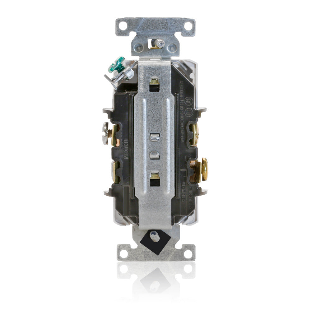 LEVITON Leviton 16242-I 15 Amp 125 Volt NEMA 5-15R Duplex Receptacle Straight Blade Commercial Grade