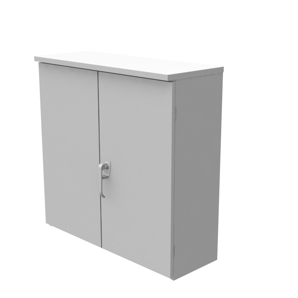 MILBANK Milbank 363612-CT3R 36x12x36 Hinge Cover Type 3R Steel No Knockouts ANSI 61 Gray Double Doors Padlocking
