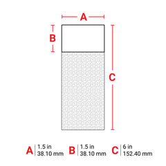 Brady M6-34-427 Self-Laminating Vinyl Wrap Around Labels 6 in H x 1.5 in W RL/50