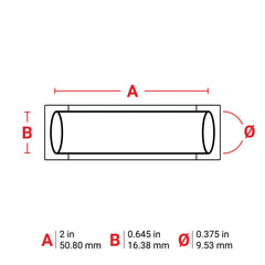 Brady B33-375-2-342 Wire Marker Sleeve 1-Sided Heat Shrink 2 in x 0.375 in 500 per Roll