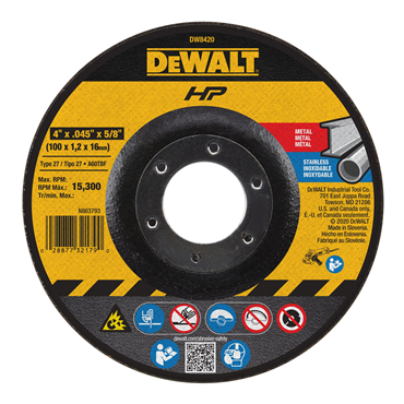 DEWALT DW8426H GRINDING & CUT OFF WHEELS