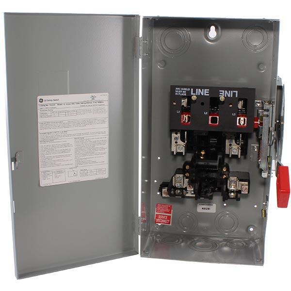 GENERAL ELECTRIC General Electric TH3222 Fused Heavy Duty Safety Switch 240 VAC 60 A 3 hp 2 Poles