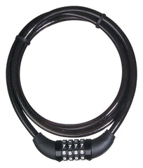 Master Lock 72DPF Cable Lock, Looped End, 3/8 Diameter x 15 Length, Braided Steel, Vinyl Coating